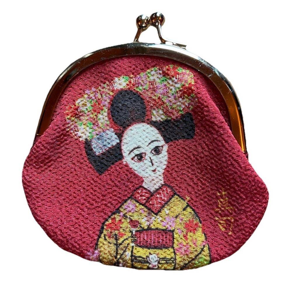 Coin Purse Kyoto Hakuchikudo Clasp Wallet Traditional Image Gamaguchi